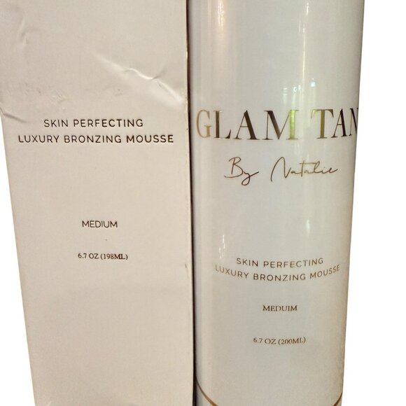 NIB Glam Tan by Natalie Skin Perfecting Bronzing Mousse-Medium - Picture 7 of 7